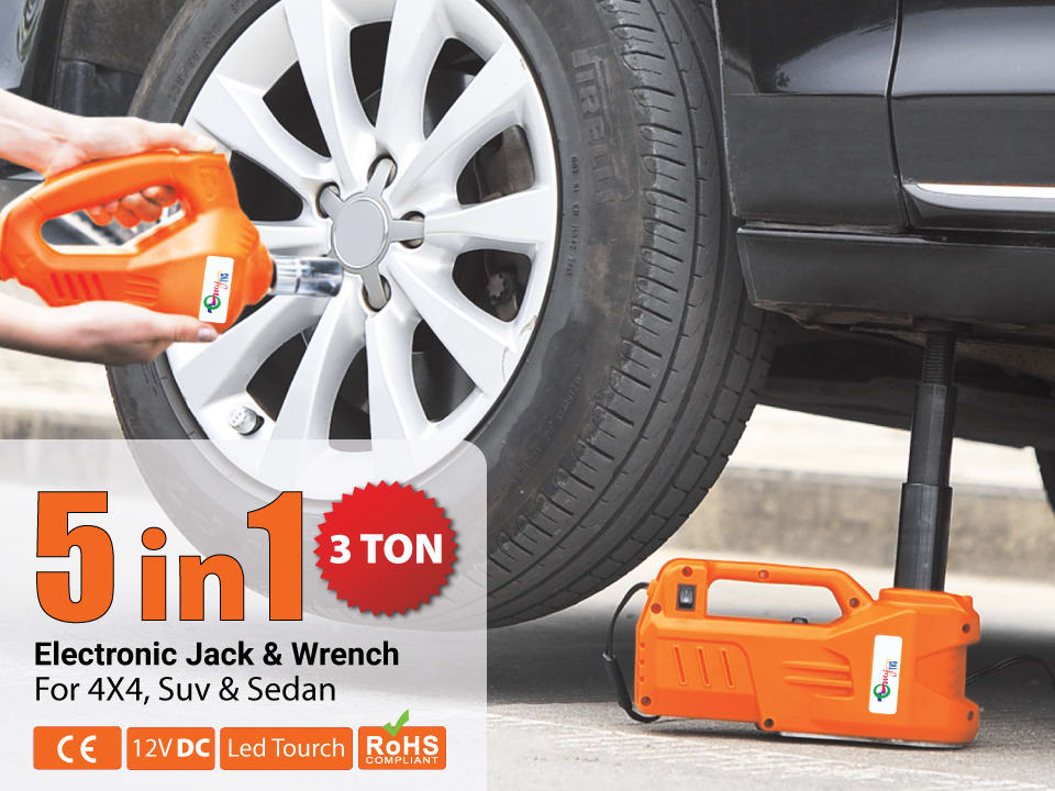 Order online myTVS TI-6, 5 in 1 Kit with 3 Ton Electric Car Jack